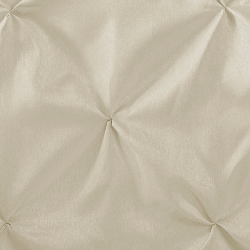 Madison Park Cream Elegant Pintuck Shower Curtain - Picture 3 of 5